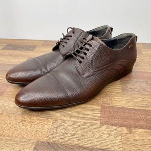 Hugo Boss Leather Oxford Dress Shoes Men’s SZ 9.5 Brown